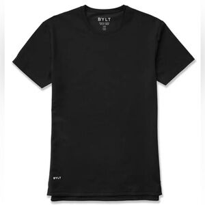 BYLT Split Hem Lux Black Crewneck T-Shirt Short Sleeve NEW Size 3XL Men